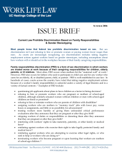 Current Law Prohibits Discrimination Based on Family