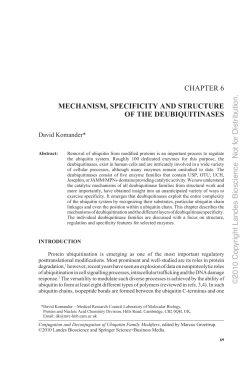 CHAPTER 6 MECHANISM, SPECIFICITY AND STRUCTURE OF