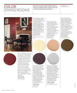 color dining rooms - Sherrill Canet Interiors