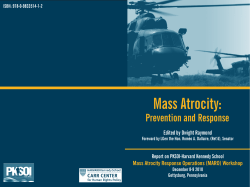 Mass Atrocity: Prevention and Response