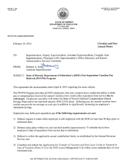STATE OF HAWAII DOE 403(b) PLAN