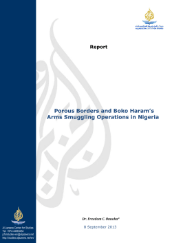 Porous Borders and Boko Haram`s Arms Smuggling Operations in