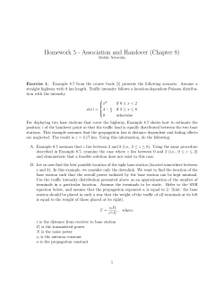 Homework 5 - Association and Handover (Chapter 8)