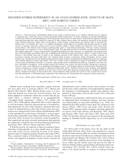 bounded hybrid superiority in an avian hybrid zone