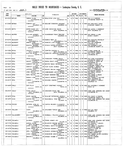 MALE INDEX TO MARRIAGES - Lexington
