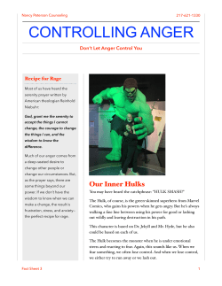 Controlling Anger - Nancy Peterson Counseling Service