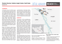 SSD_Situation Overview_Southern Jonglei Islands Rapid Needs