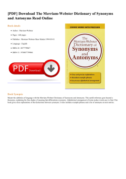 The Merriam-Webster Dictionary of