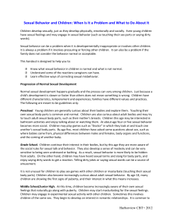 Sexual Behavior and Children: When Is It a Problem and What to Do