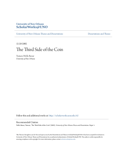 The Third Side of the Coin - ScholarWorks@UNO