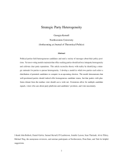 Strategic Party Heterogeneity