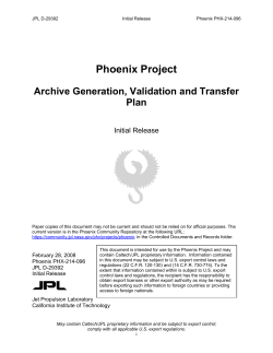 Phoenix Project - PDS Geosciences
