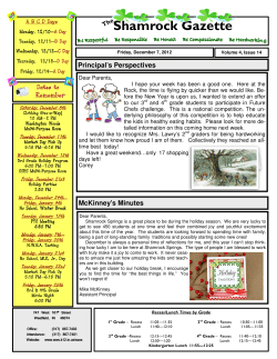 Shamrock Gazette - Shamrock Springs Elementary