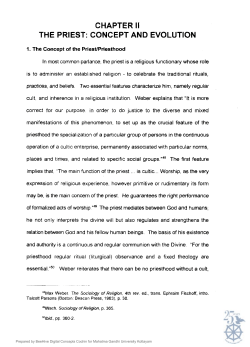 CHAPTER ll THE PRIEST: CONCEPT AND