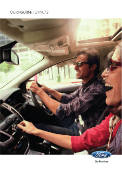QuickGuide | SYNC&reg;2 - Team Hutchinson Ford