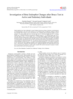 Investigation of Beta Endorphin Changes After Bruce Test in Active