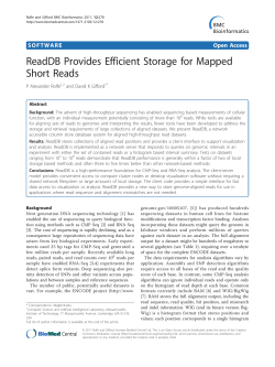 ReadDB Provides Efficient Storage for Mapped Short Reads