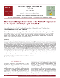 The Structural Linguistics Patterns of the Written Component of the