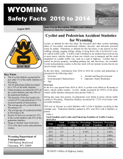 Cyclist-Pedestrian Crash Fact Sheet