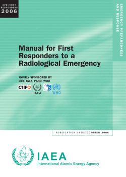 Manual for First Responders to a Radiological