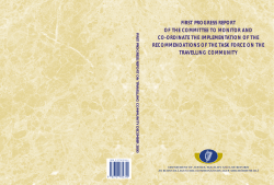 First Progress Report of the Committee to Monitor and Co