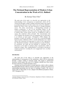 The Fictional Representation of Modern Urban Concentration in the