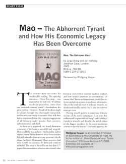 Mao- The Abhorrent Tyrant and How His Economic Legacy Has