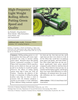 High-Frequency Light Weight Rolling Affects Putting Green Speed