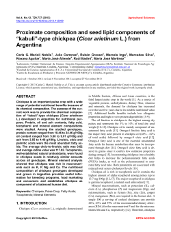 Proximate composition and seed lipid components of “kabuli”
