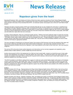 Napoleon Donation - Royal Victoria Regional Health Centre