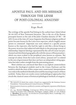 apostle paul and his message through the lense of post