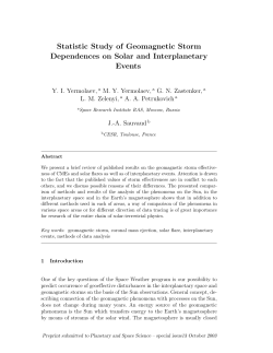 Statistic Study of Geomagnetic Storm Dependences on Solar and