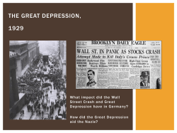THE GREAT DEPRESSION, 1929