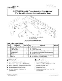 DMPR-KC254 Inside Frame Mounting Kit Installation Packing Slip