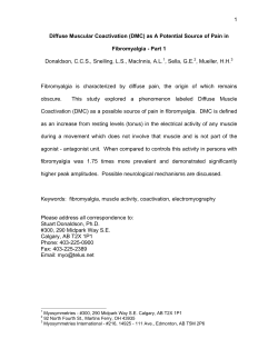 1 Diffuse Muscular Coactivation (DMC) as A Potential Source of