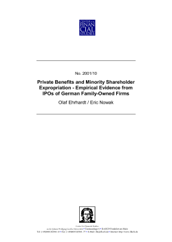 Private Benefits and Minority Shareholder Expropriation