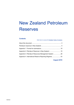 New Zealand Petroleum Reserves