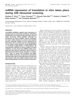 miRNA repression of translation in vitro takes place during 43S