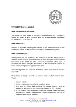 SHINGLES (herpes zoster)