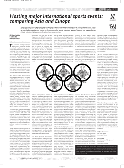 Hosting major international sports events: comparing Asia and Europe