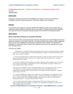 Sounds of Explosives or Explosive Sounds in the Towers