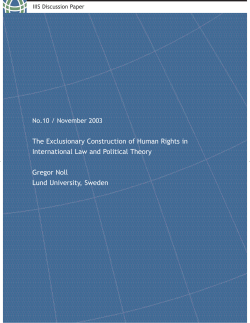 The Exclusionary Construction of Human Rights in International Law