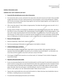 General Processing Guide, Brooklyn Museum