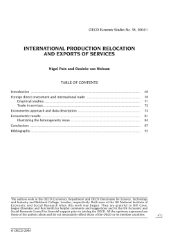 International Production Relocation and Exports of
