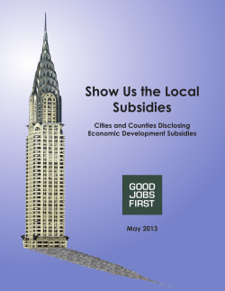 Show Us the Local Subsidies