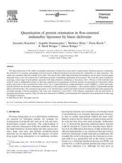 Quantitation of protein orientation in flow