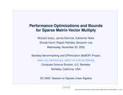 Performance Optimizations and Bounds for Sparse Matrix