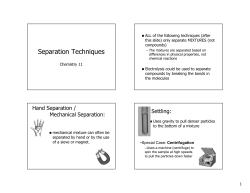Separation Techniques Notes