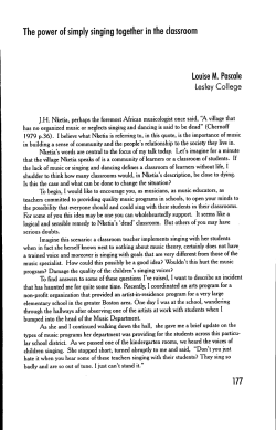 The power of simply singing together in the classroom 177