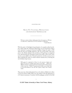 Kung Fu Cultural Revolution and Japanese Imperialism